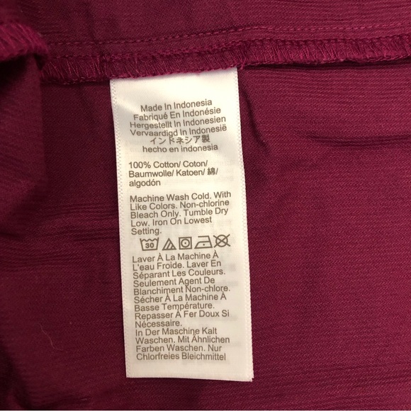 ♥️J.Crew Factory Corduroy Collared Mini Shirtdress - 00 - Deep Raspberry - Picture 14 of 14